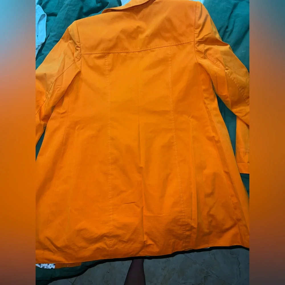 ‼️NWOT: Madison Studio Womens Orange Jacket Trench Coat - S - Picture 4 of 5